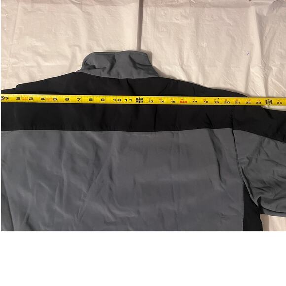Reebok Soft Shell Bonded To Micro Fleece Wind Rain Resistant - XL - Gray/Black - Picture 8 of 14